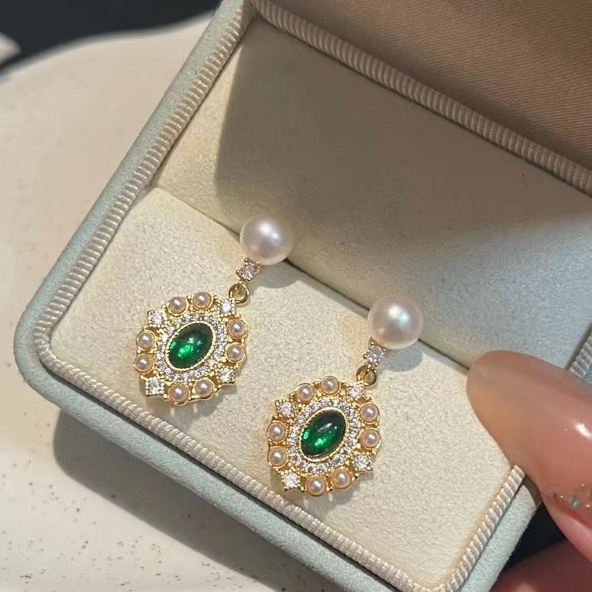 AAA1004 Freshwater pearl earrings for festival party daily with verification Mather's day Christmas day Valentine's Day Gift