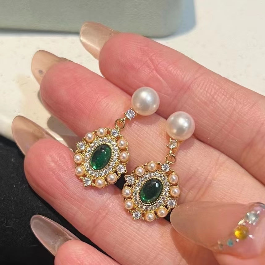 AAA1004 Freshwater pearl earrings for festival party daily with verification Mather's day Christmas day Valentine's Day Gift