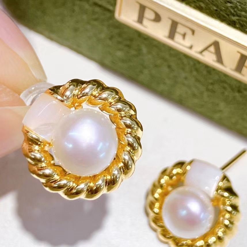 AAA1004 Freshwater pearl earrings for festival party daily with verification Mather's day Christmas day Valentine's Day Gift