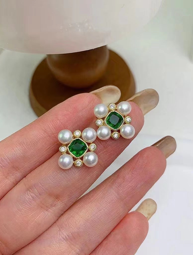 AAA1004 Freshwater pearl earrings for festival party daily with verification Mather's day Christmas day Valentine's Day Gift