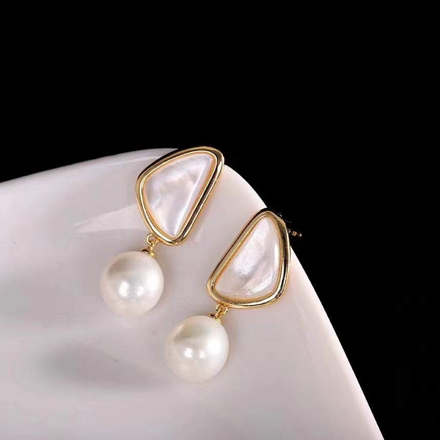 AAA1004 Freshwater pearl earrings for festival party daily with verification Mather's day Christmas day Valentine's Day Gift