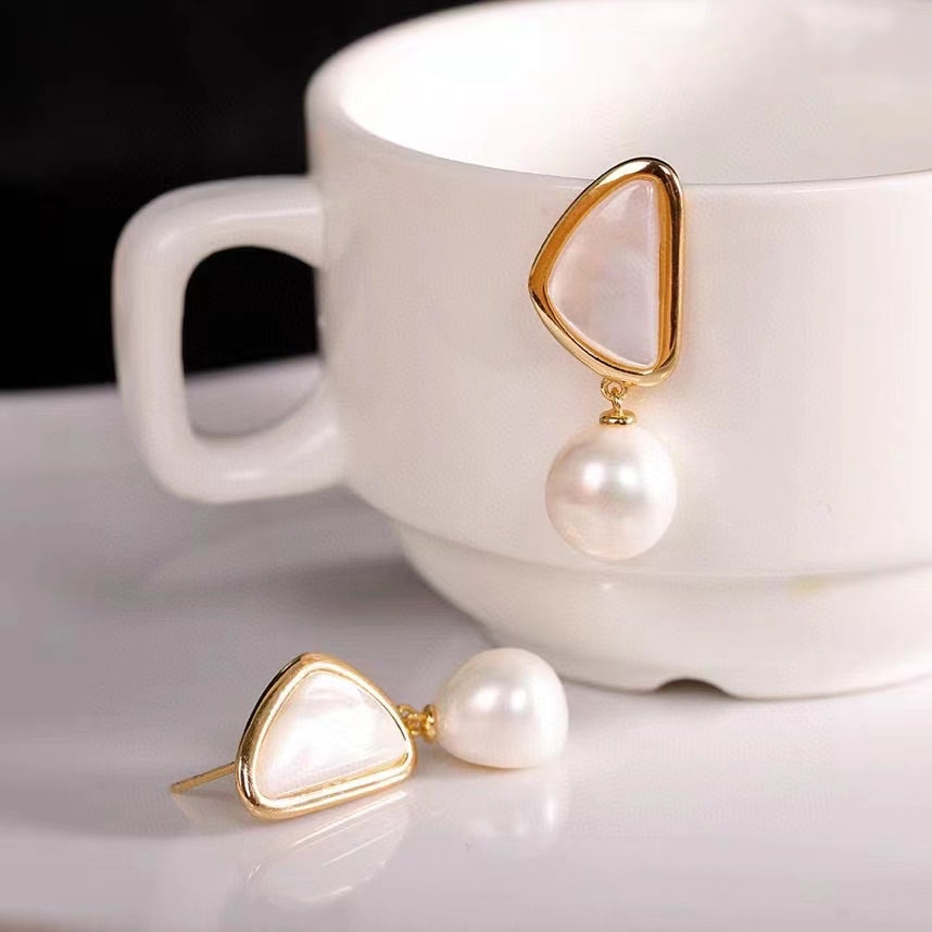 AAA1004 Freshwater pearl earrings for festival party daily with verification Mather's day Christmas day Valentine's Day Gift
