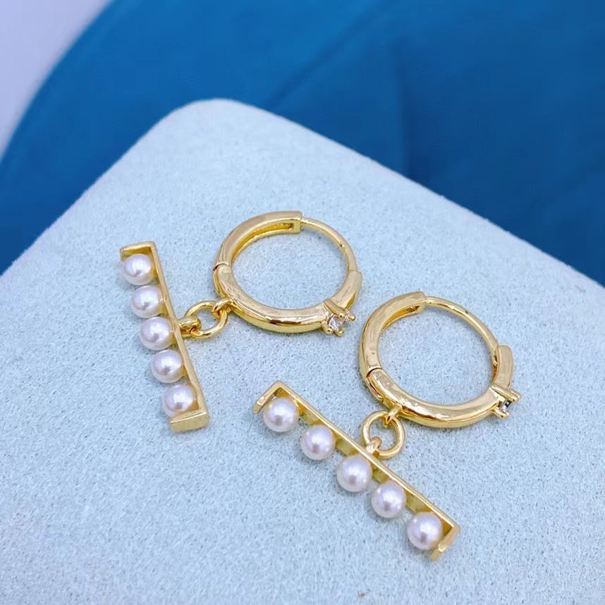 AAA1004 Freshwater pearl earrings for festival party daily with verification Mather's day Christmas day Valentine's Day Gift
