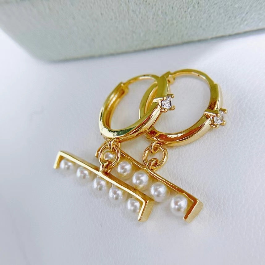 AAA1004 Freshwater pearl earrings for festival party daily with verification Mather's day Christmas day Valentine's Day Gift