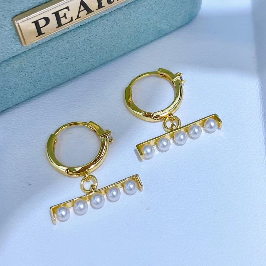 AAA1004 Freshwater pearl earrings for festival party daily with verification Mather's day Christmas day Valentine's Day Gift