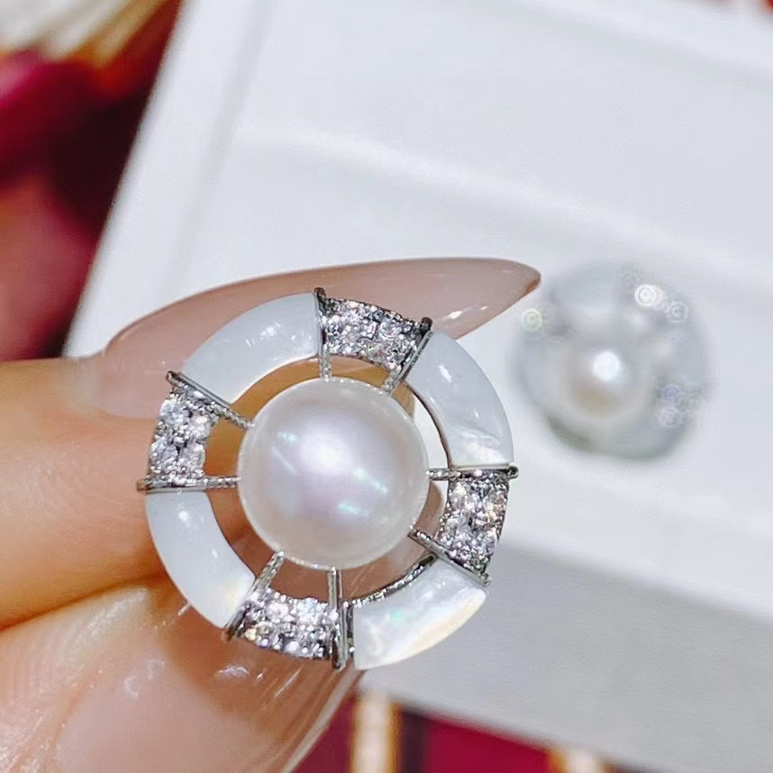 AAA1004 Freshwater pearl earrings for festival party daily with verification Mather's day Christmas day Valentine's Day Gift