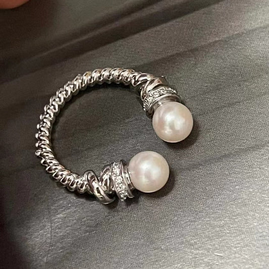 AAA2015 Freshwater Pearl Planet Rings for festival party daily with verification Mather's day Christmas day Valentine's Day Gift