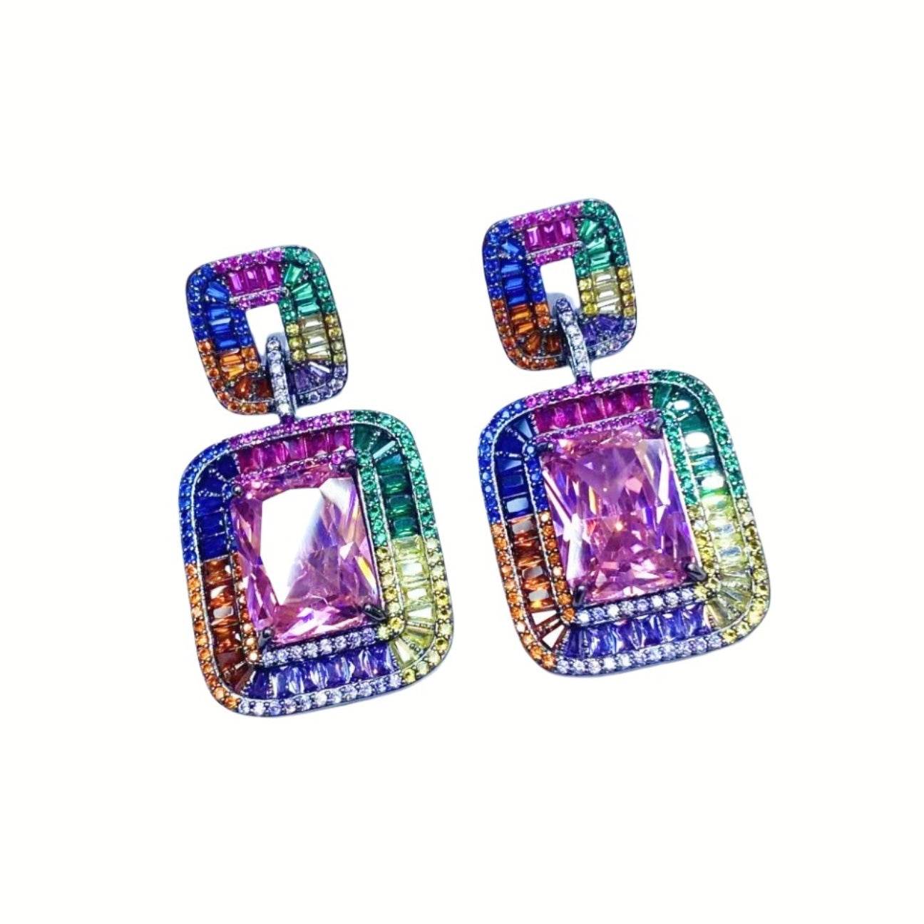 AAA5605 Zircon square earrings Crystal for festival party daily Mather's day Christmas day Valentine's Day Gift