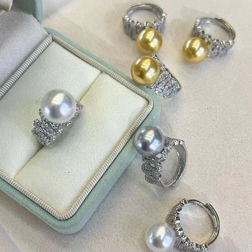 AAA1005 Freshwater pearl ring  for festival party daily with verification Mather's day Christmas day Valentine's Day Gift