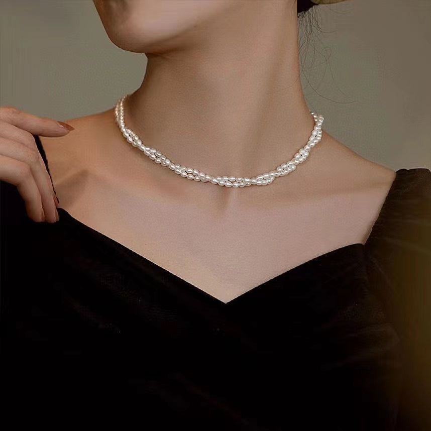 AAA1001 Freshwater pearl necklace fashion chain dainty choker for women festival party daily with verification Mather's day Christmas day Valentine's Day Gift