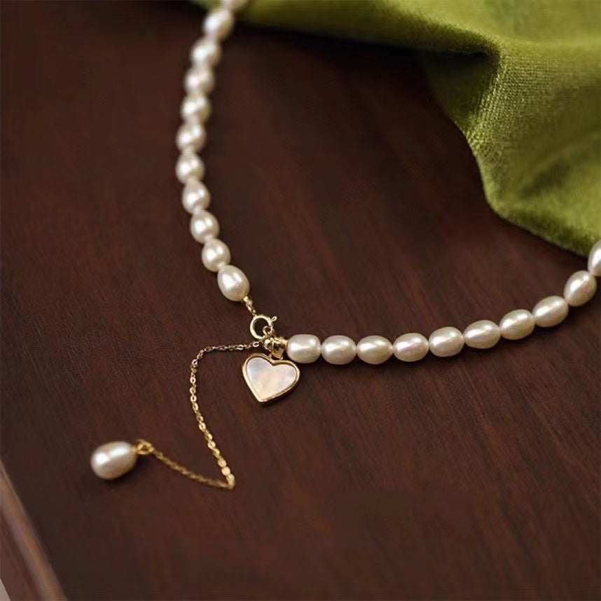 AAA1001 Freshwater pearl necklace fashion chain dainty choker for women festival party daily with verification Mather's day Christmas day Valentine's Day Gift