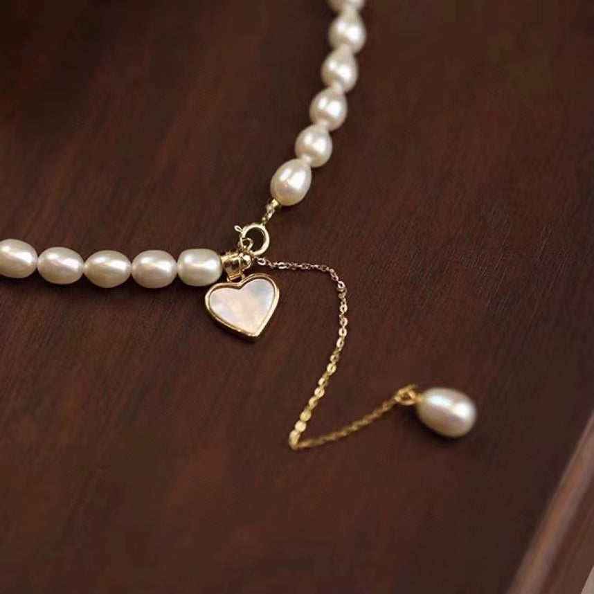 AAA1001 Freshwater pearl necklace fashion chain dainty choker for women festival party daily with verification Mather's day Christmas day Valentine's Day Gift