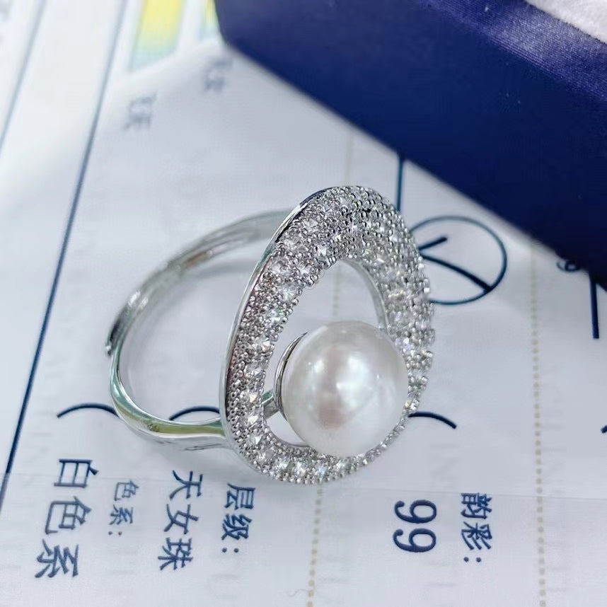 AAA1005 Freshwater pearl ring  for festival party daily with verification Mather's day Christmas day Valentine's Day Gift