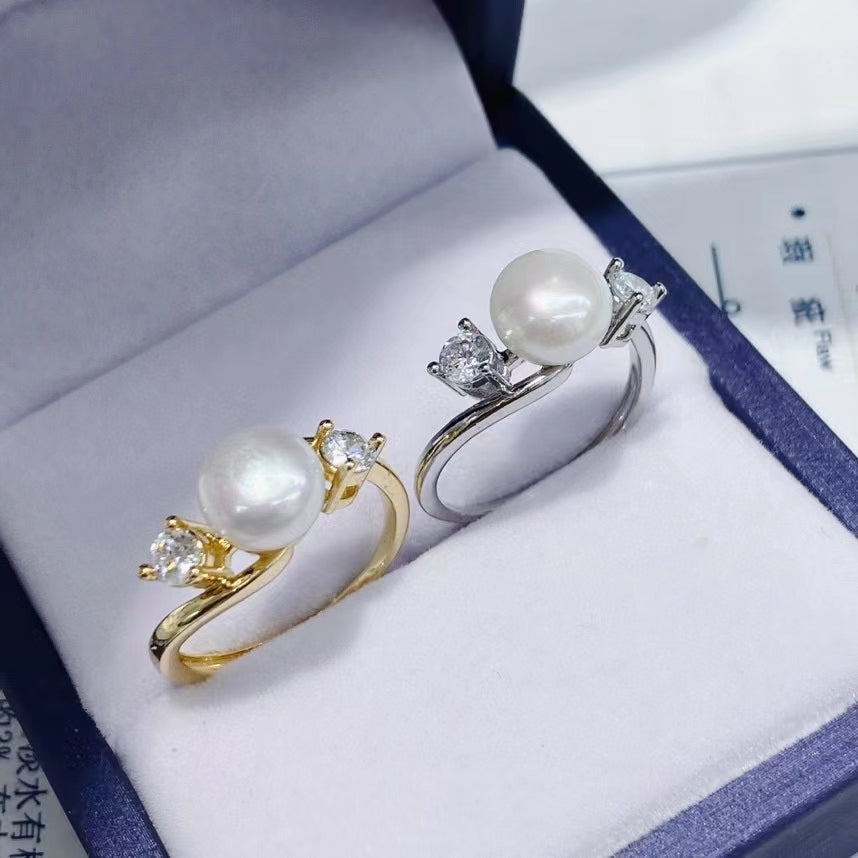 AAA1005 Freshwater pearl ring  for festival party daily with verification Mather's day Christmas day Valentine's Day Gift