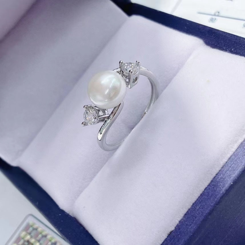 AAA1005 Freshwater pearl ring  for festival party daily with verification Mather's day Christmas day Valentine's Day Gift