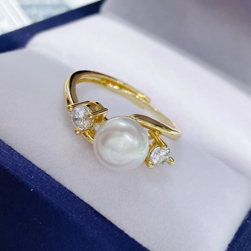 AAA1005 Freshwater pearl ring  for festival party daily with verification Mather's day Christmas day Valentine's Day Gift