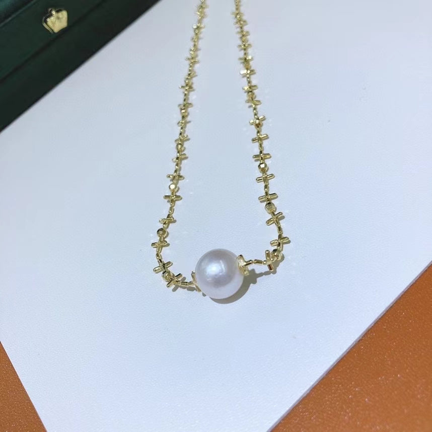 AAA1002 Freshwater pearl necklace fashion chain dainty choker for women festival party daily with verification Mather's day Christmas day Valentine's Day Gift