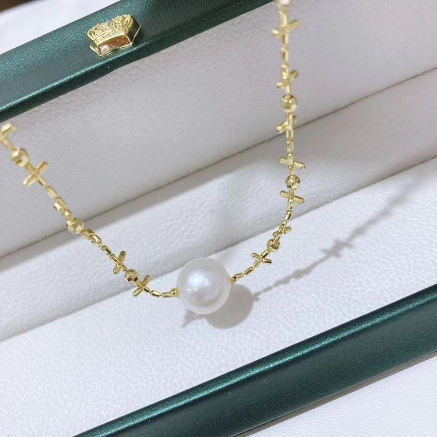 AAA1002 Freshwater pearl necklace fashion chain dainty choker for women festival party daily with verification Mather's day Christmas day Valentine's Day Gift