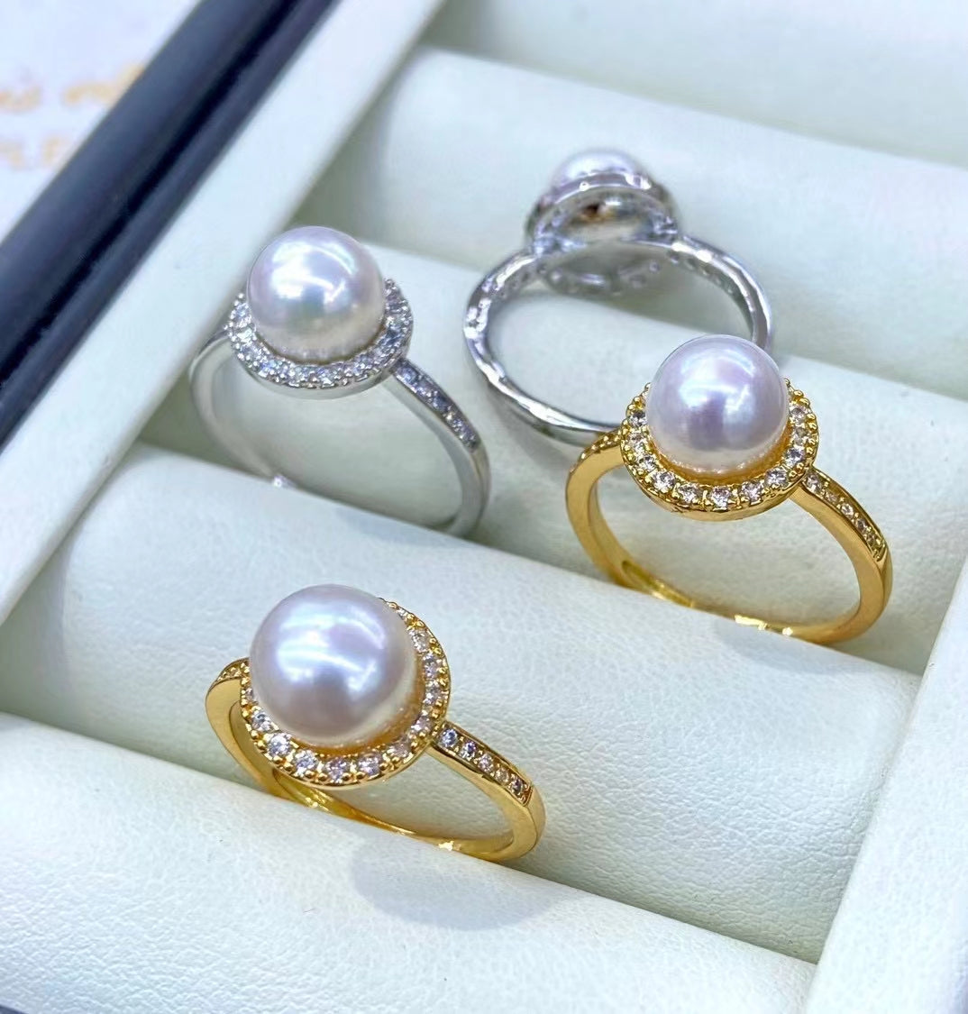 AAA1005 Freshwater pearl ring  for festival party daily with verification Mather's day Christmas day Valentine's Day Gift