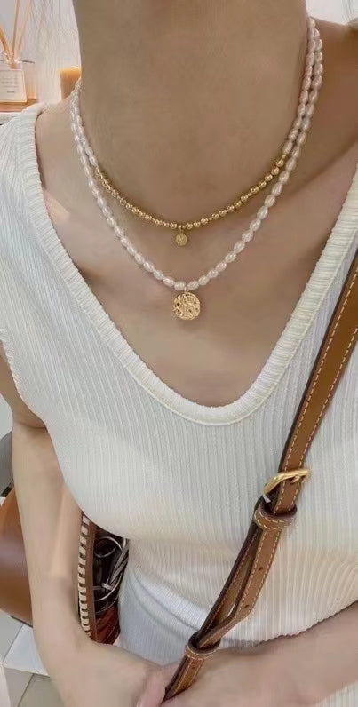 AAA1002 Freshwater pearl necklace fashion chain dainty choker for women festival party daily with verification Mather's day Christmas day Valentine's Day Gift