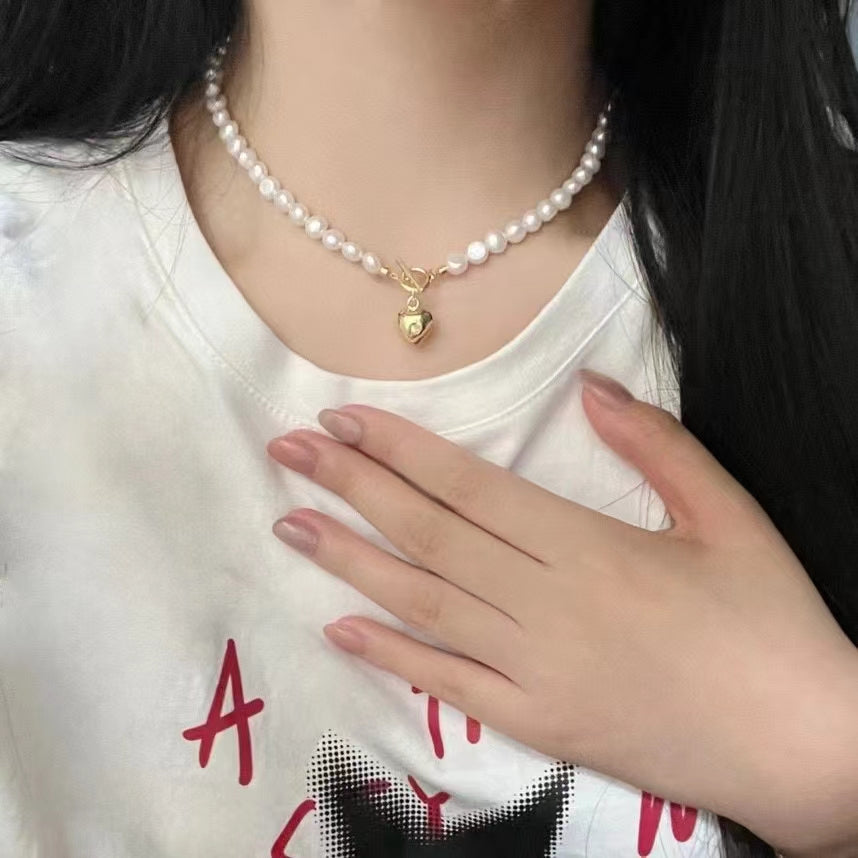 AAA1002 Freshwater pearl necklace fashion chain dainty choker for women festival party daily with verification Mather's day Christmas day Valentine's Day Gift