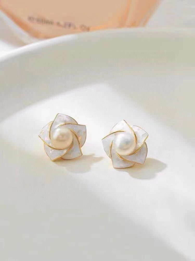 AAA1004 Freshwater pearl earrings  for festival party daily with verification Mather's day Christmas day Valentine's Day Gift