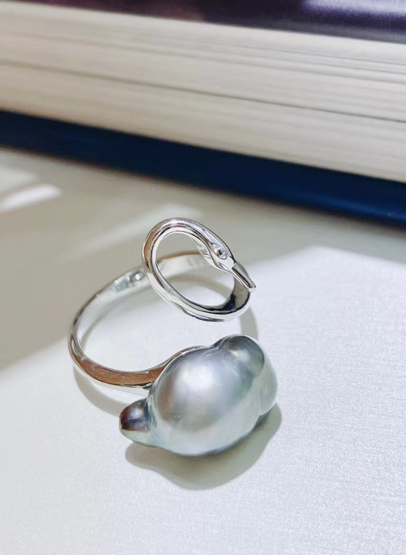 AAA1005 Freshwater pearl ring  for festival party daily with verification Mather's day Christmas day Valentine's Day Gift