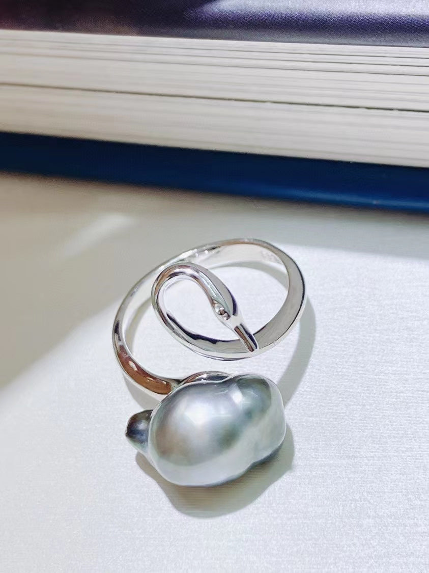 AAA1005 Freshwater pearl ring  for festival party daily with verification Mather's day Christmas day Valentine's Day Gift