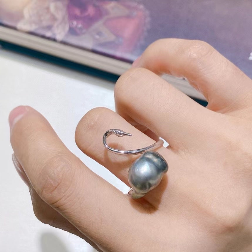 AAA1005 Freshwater pearl ring  for festival party daily with verification Mather's day Christmas day Valentine's Day Gift