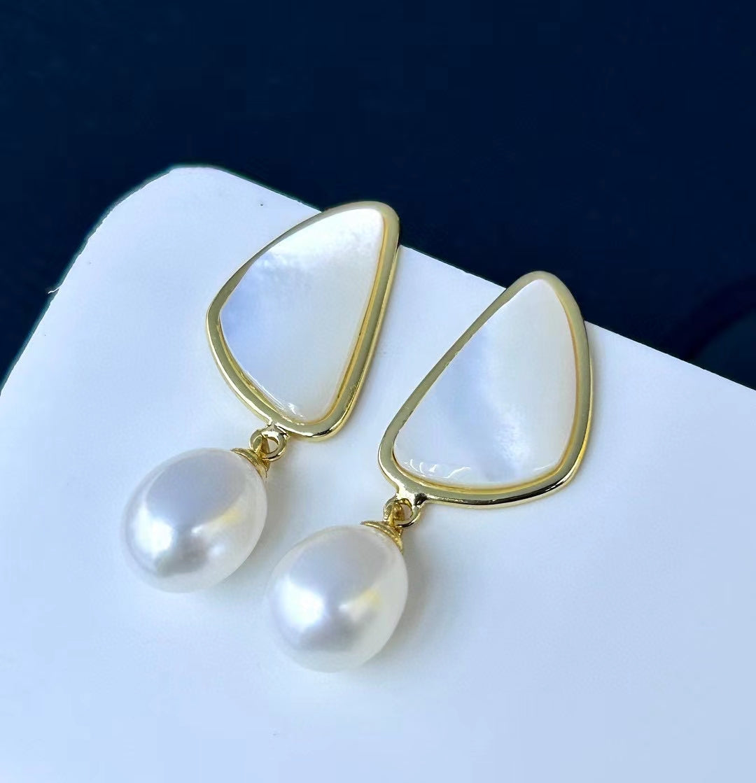 AAA1004 Freshwater pearl earrings  for festival party daily with verification Mather's day Christmas day Valentine's Day Gift