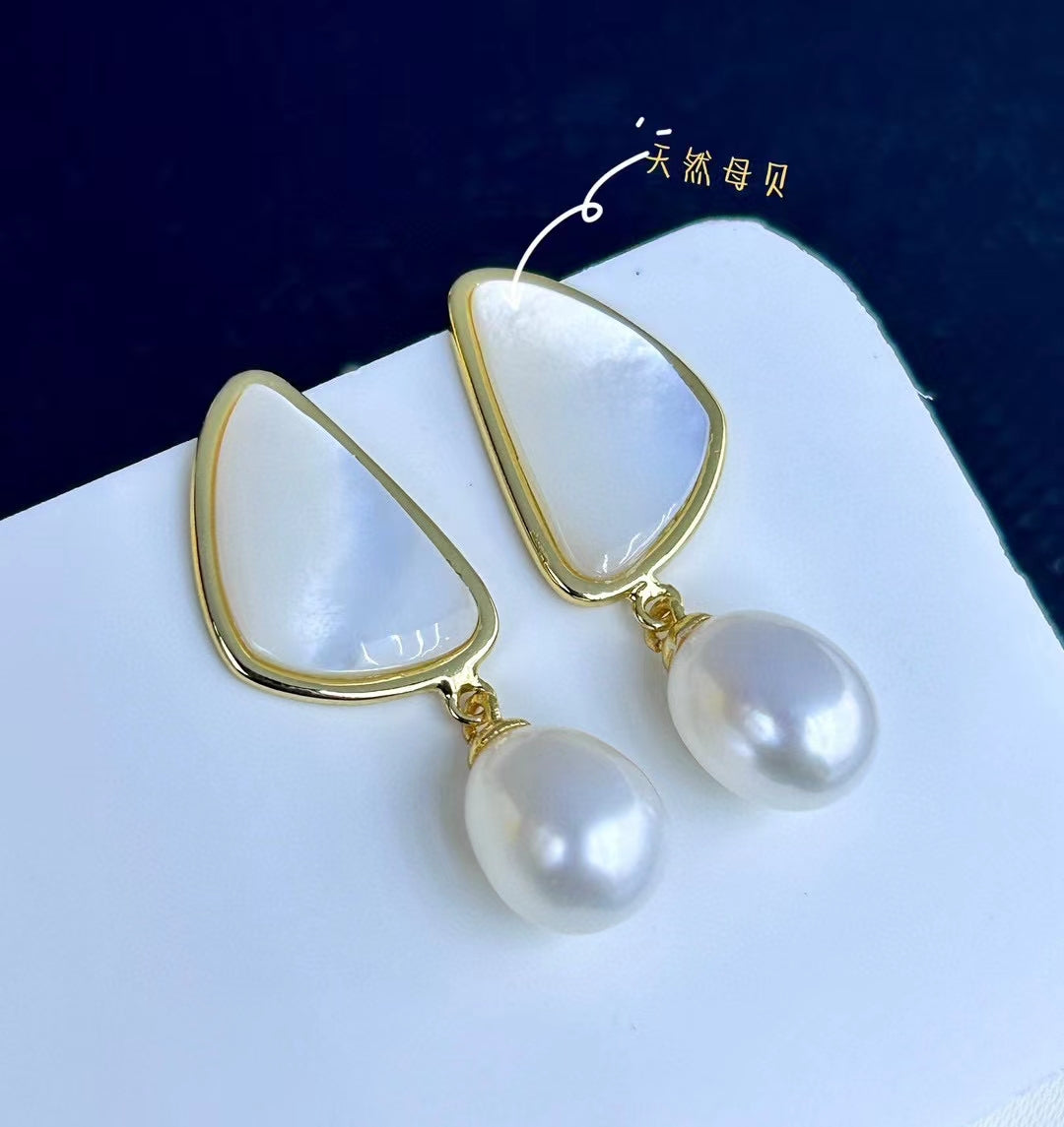 AAA1004 Freshwater pearl earrings  for festival party daily with verification Mather's day Christmas day Valentine's Day Gift