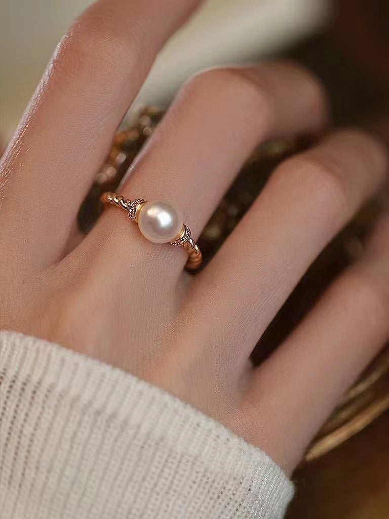 AAA1005 Freshwater pearl ring  for festival party daily with verification Mather's day Christmas day Valentine's Day Gift