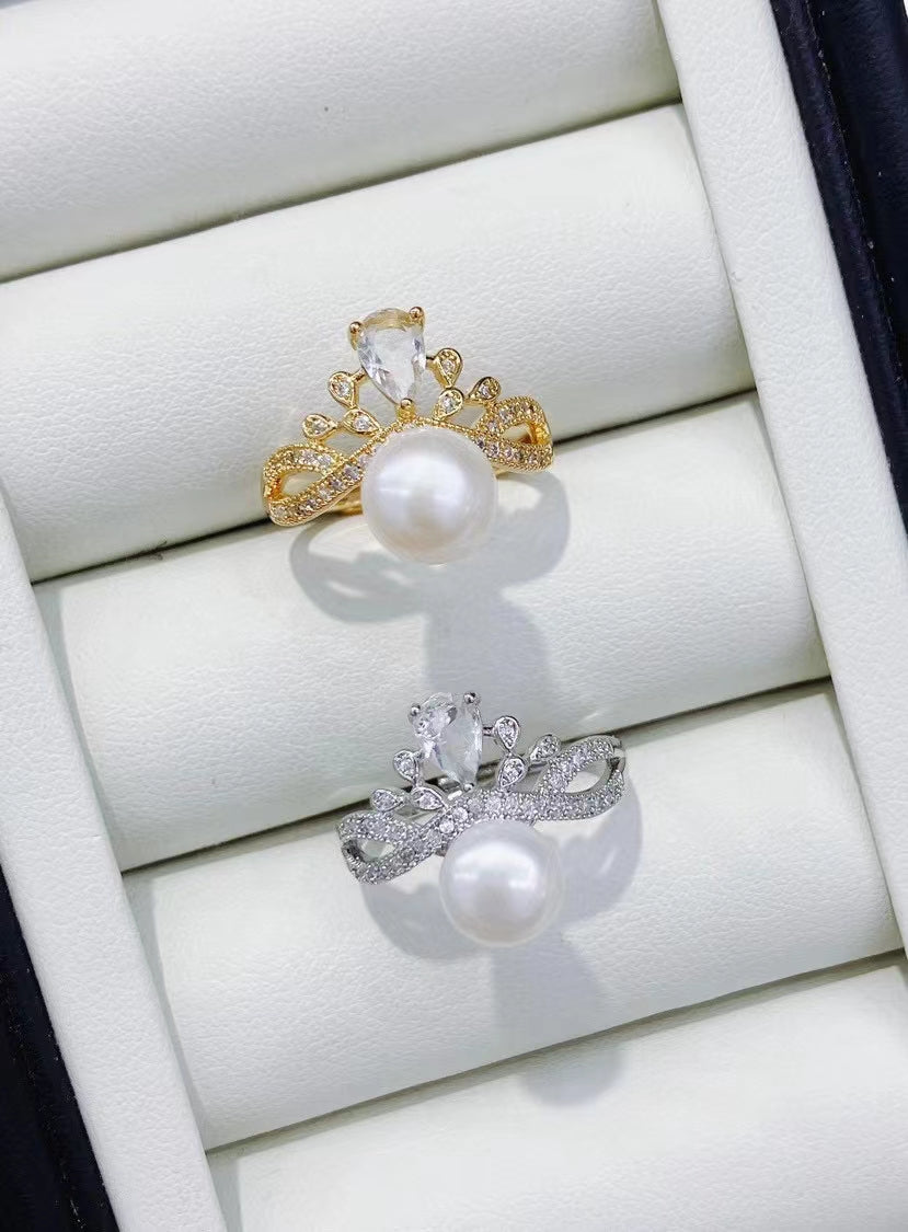 AAA1005 Freshwater pearl ring  for festival party daily with verification Mather's day Christmas day Valentine's Day Gift