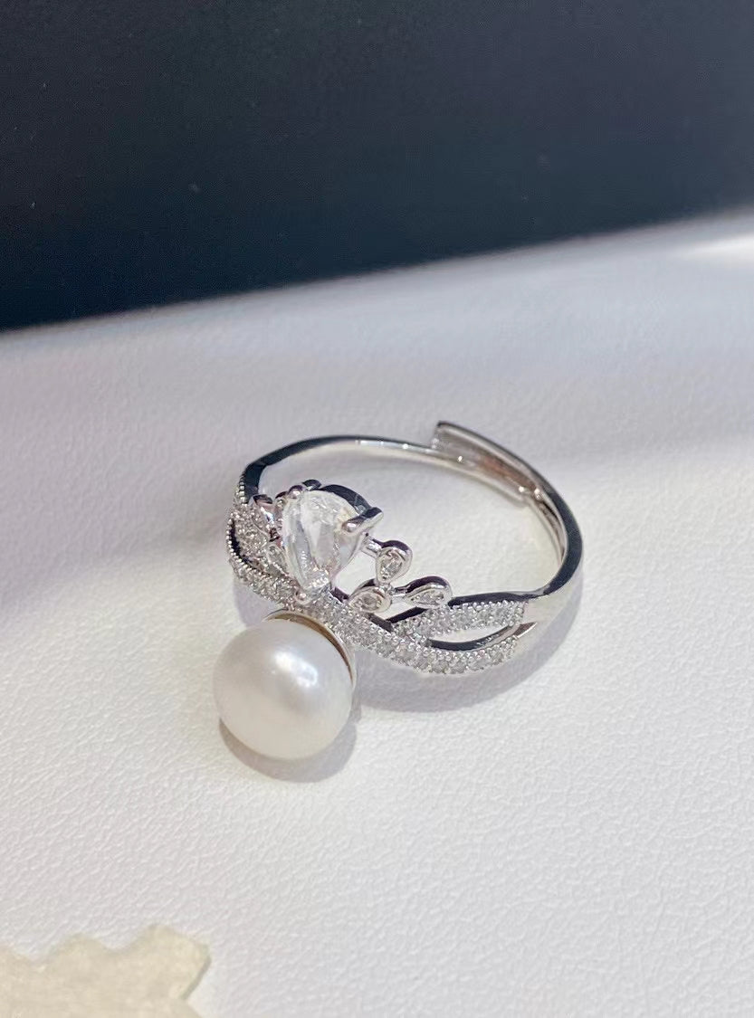 AAA1005 Freshwater pearl ring  for festival party daily with verification Mather's day Christmas day Valentine's Day Gift