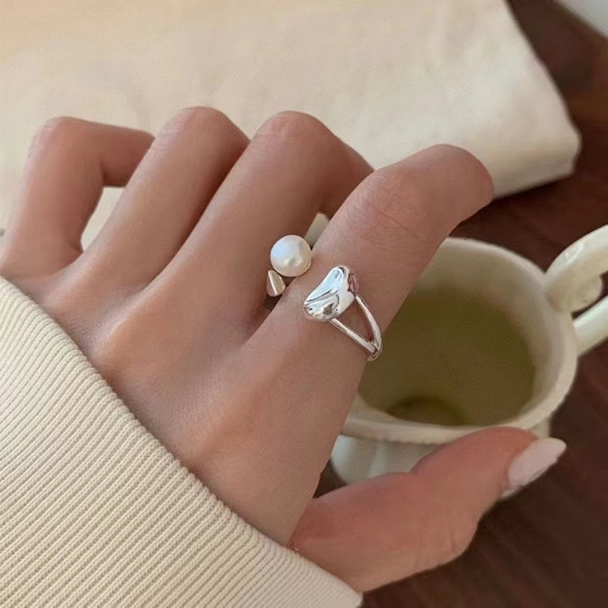 AAA1005 Freshwater pearl ring  for festival party daily with verification Mather's day Christmas day Valentine's Day Gift