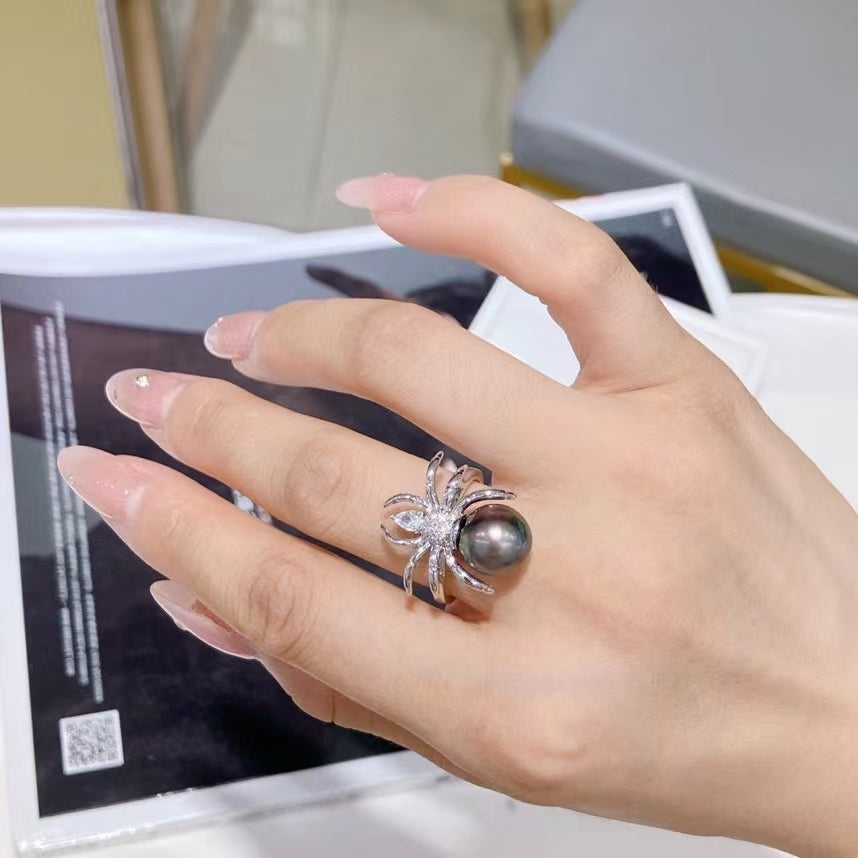 AAA1005 Freshwater pearl ring  for festival party daily with verification Mather's day Christmas day Valentine's Day Gift