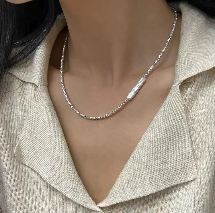 AAA1001 Freshwater pearl necklace fashion chain dainty choker for women festival party daily with verification Mather's day Christmas day Valentine's Day Gift