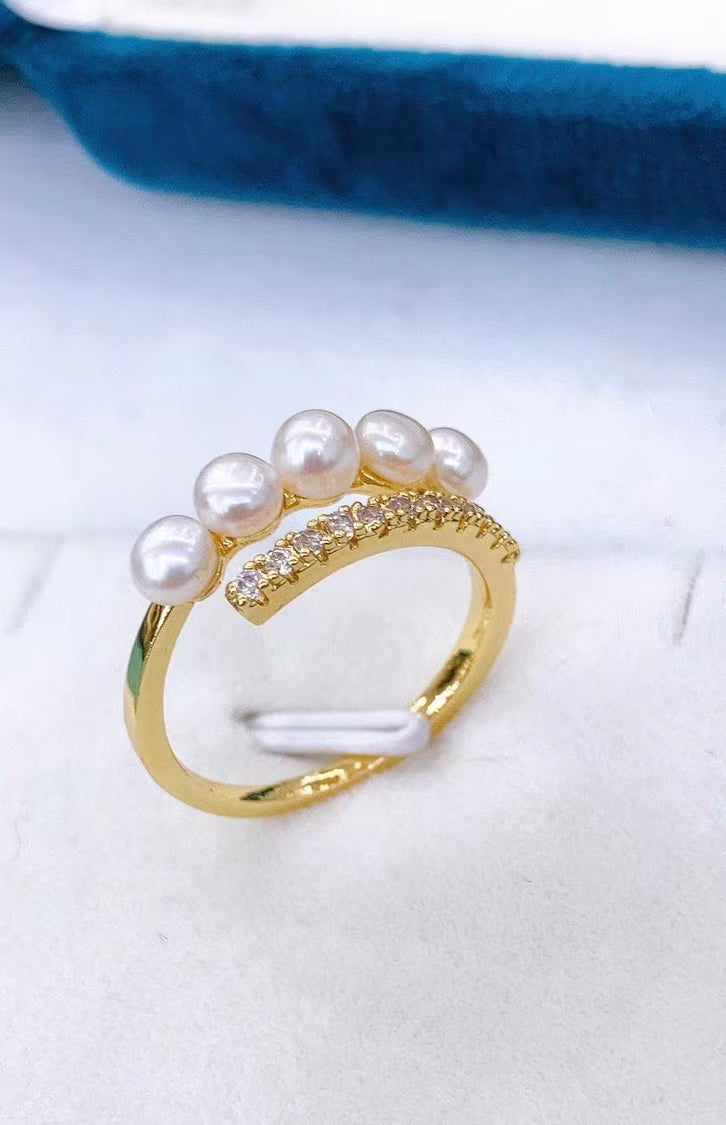 AAA1005 Freshwater pearl ring  for festival party daily with verification Mather's day Christmas day Valentine's Day Gift