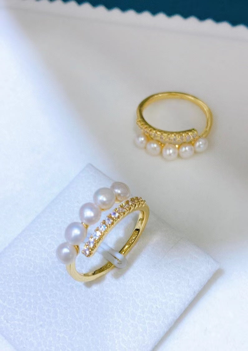 AAA1005 Freshwater pearl ring  for festival party daily with verification Mather's day Christmas day Valentine's Day Gift