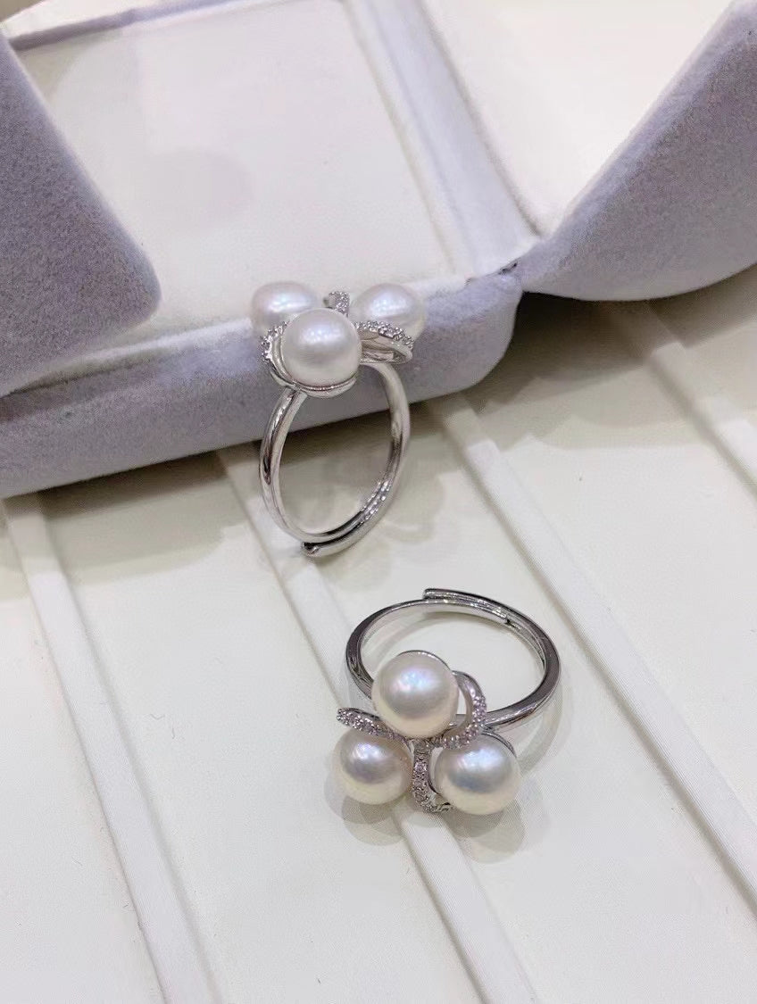 AAA1005 Freshwater pearl ring  for festival party daily with verification Mather's day Christmas day Valentine's Day Gift