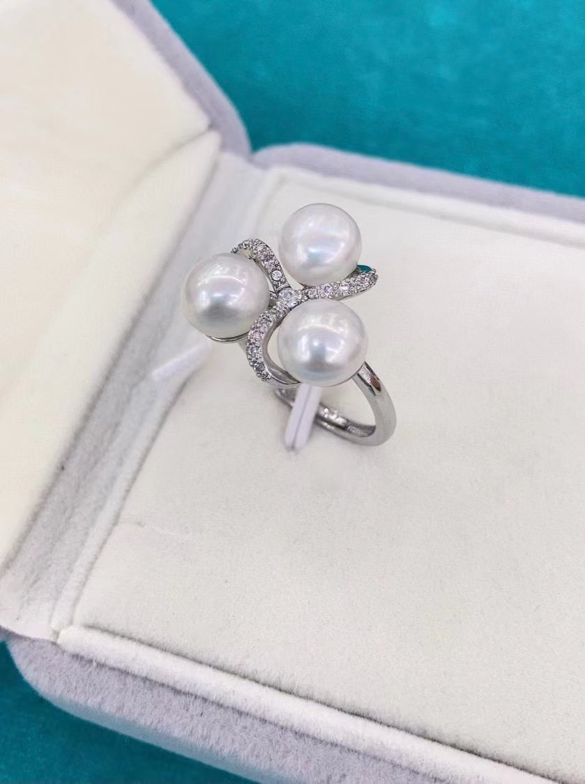 AAA1005 Freshwater pearl ring  for festival party daily with verification Mather's day Christmas day Valentine's Day Gift