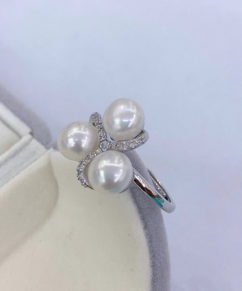 AAA1005 Freshwater pearl ring  for festival party daily with verification Mather's day Christmas day Valentine's Day Gift