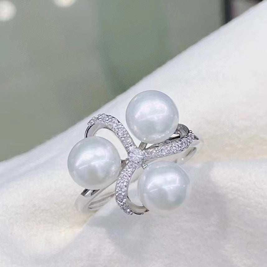 AAA1005 Freshwater pearl ring  for festival party daily with verification Mather's day Christmas day Valentine's Day Gift