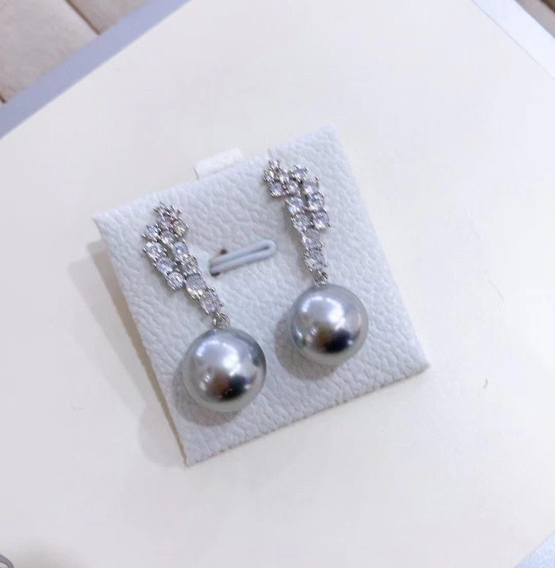 AAA1006 Freshwater pearl necklace earrings rings set for festival party daily with verification Mather's day Christmas day Valentine's Day Gift