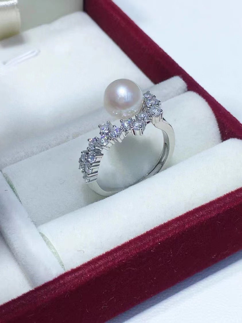 AAA2004 Freshwater pearl rings for festival party daily with verification Mather's day Christmas day Valentine's Day Gift