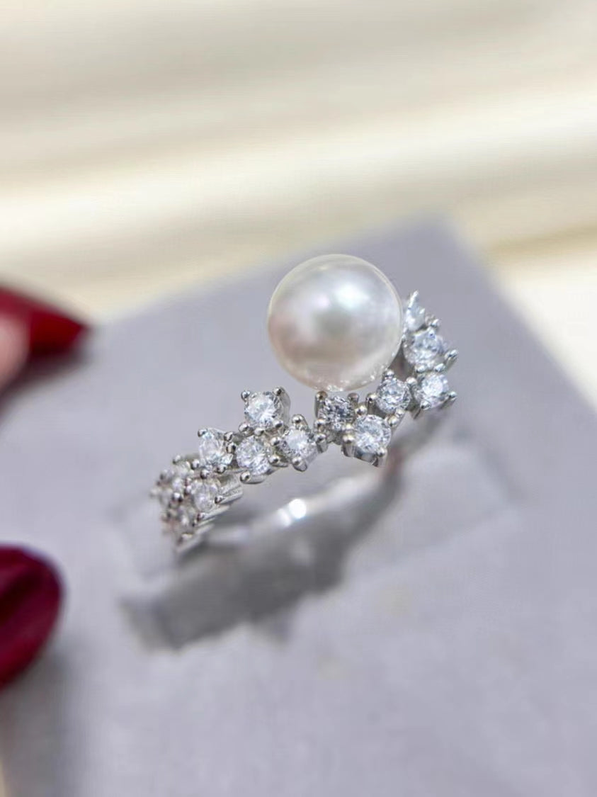 AAA2004 Freshwater pearl rings for festival party daily with verification Mather's day Christmas day Valentine's Day Gift