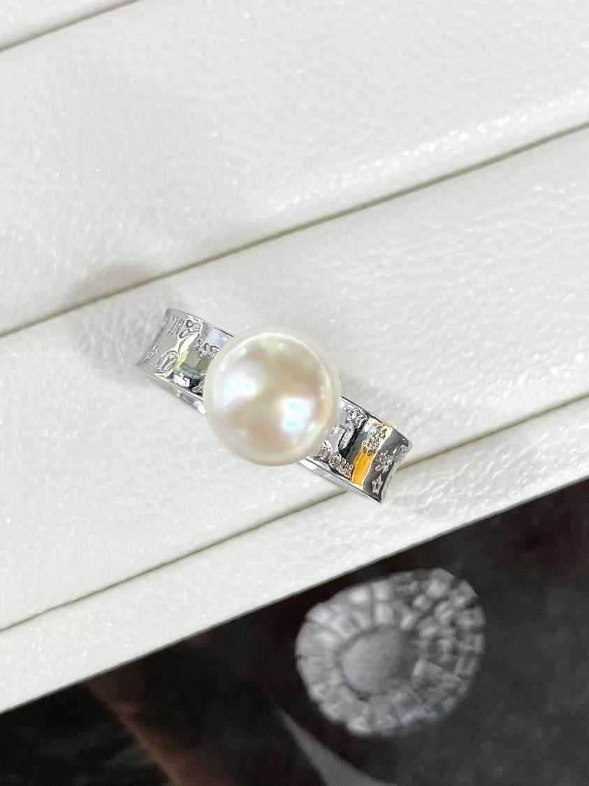 AAA2008 Freshwater pearl rings for festival party daily with verification Mather's day Christmas day Valentine's Day Gift