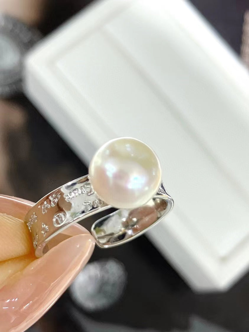 AAA2008 Freshwater pearl rings for festival party daily with verification Mather's day Christmas day Valentine's Day Gift