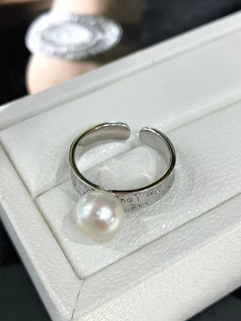 AAA2008 Freshwater pearl rings for festival party daily with verification Mather's day Christmas day Valentine's Day Gift