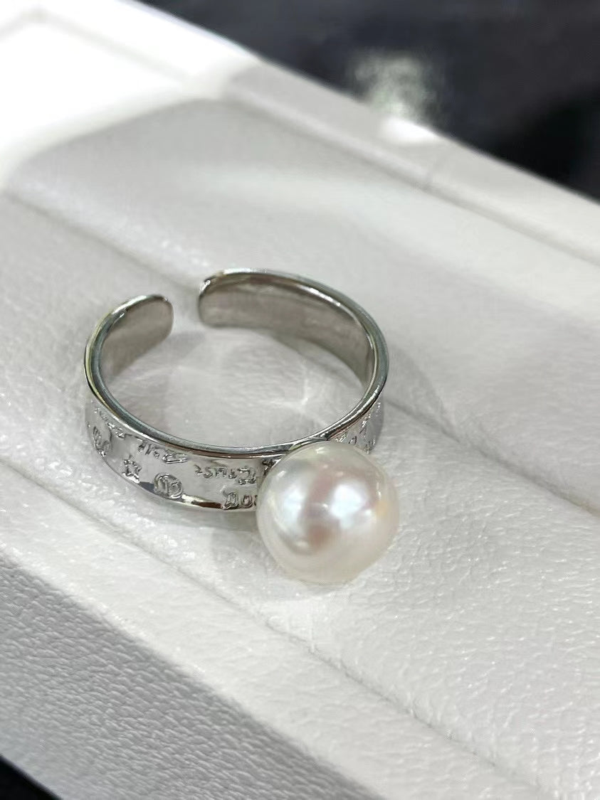 AAA2008 Freshwater pearl rings for festival party daily with verification Mather's day Christmas day Valentine's Day Gift